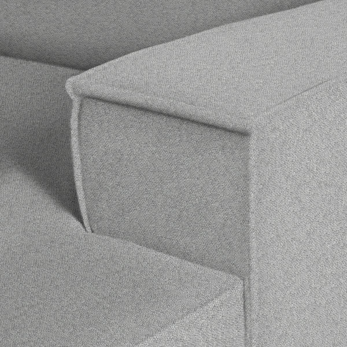 Wohnlandschaft Loft Silberfarben - Silberfarben/Schwarz, MODERN, Kunststoff/Textil (265/75/172cm) - Mömax