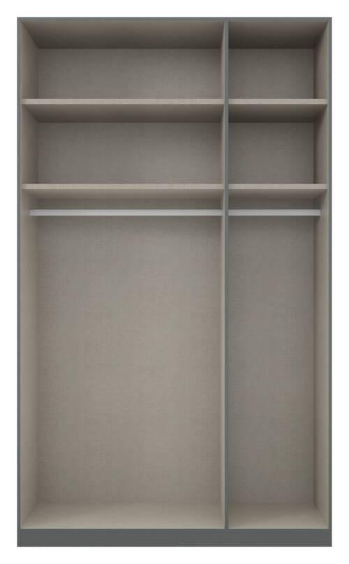 DULAP USI ROTATIVE ALABAMA - gri, Modern, material pe bază de lemn (136/229/54cm) - Modern Living