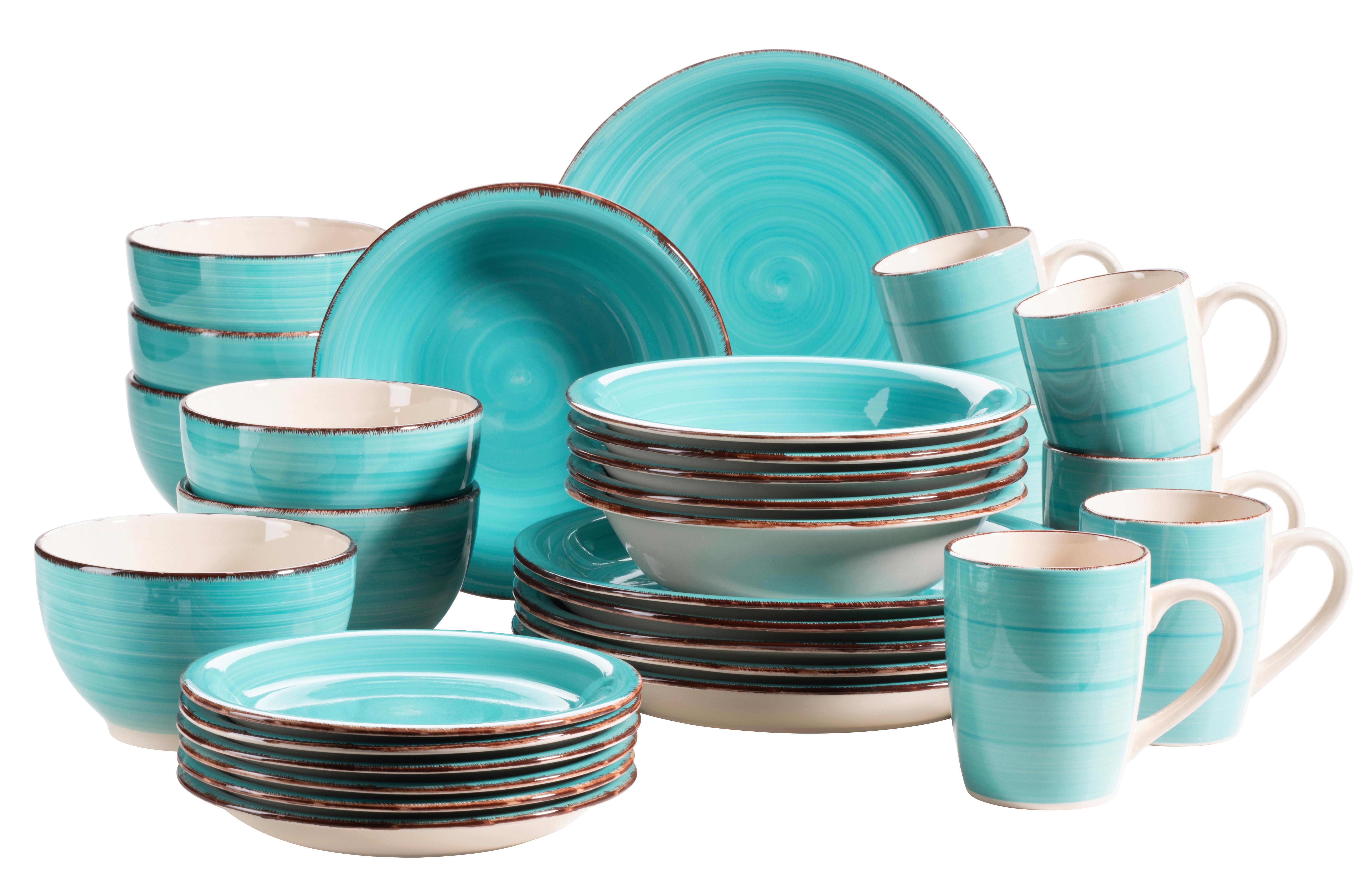 KOMBISERVICE 931614, LAGUNA - Blau, Basics, Keramik (60/32/32cm) - Mäser
