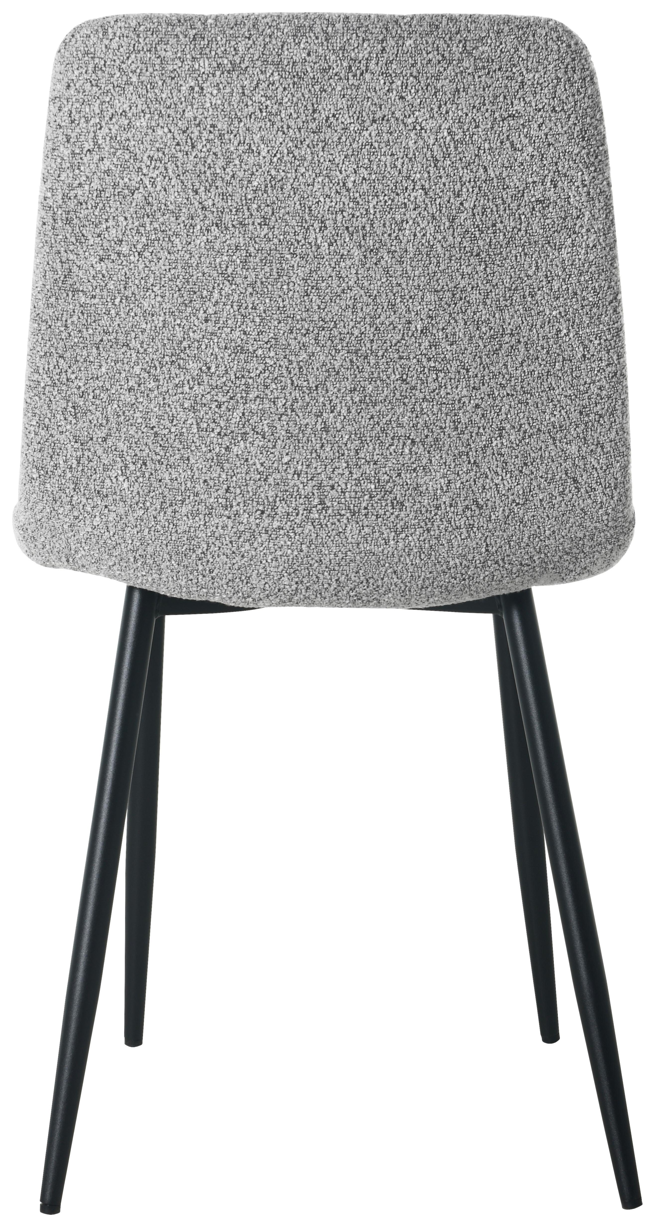 Szék Nino - fekete/szürke, Modern, textil/fa (45/88/55cm) - Based