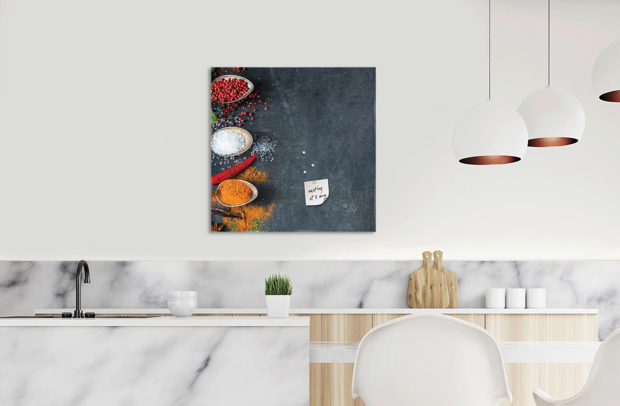 TABLICA MAGNETYCZNA MT-KUM1030 - różnokolorowy, Basics, szkło (50/50cm) - Euroart