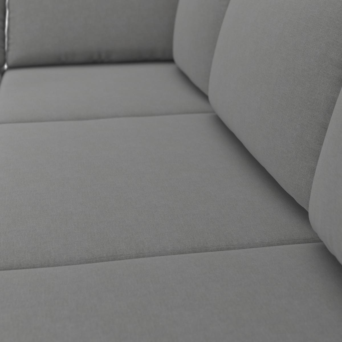 Loungegarnitur Sabrina Grau Metall/Outdoorstoff +Abdeckung - Dunkelgrau/Naturfarben, MODERN, Kunststoff/Textil (232/79/78cm) - Bessagi Garden