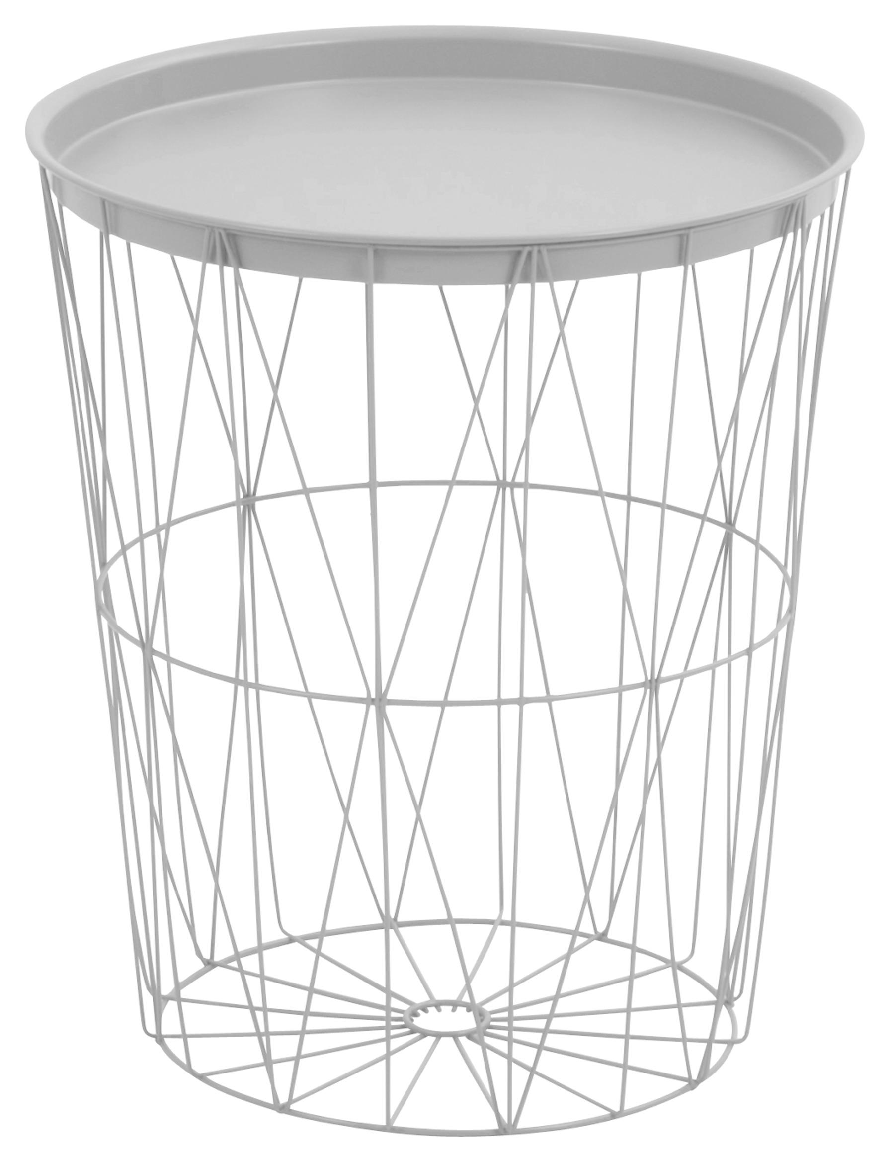 STOLIK BOCZNY LINA - biały, Trend, metal (40/40/46cm) - Ambia Garden