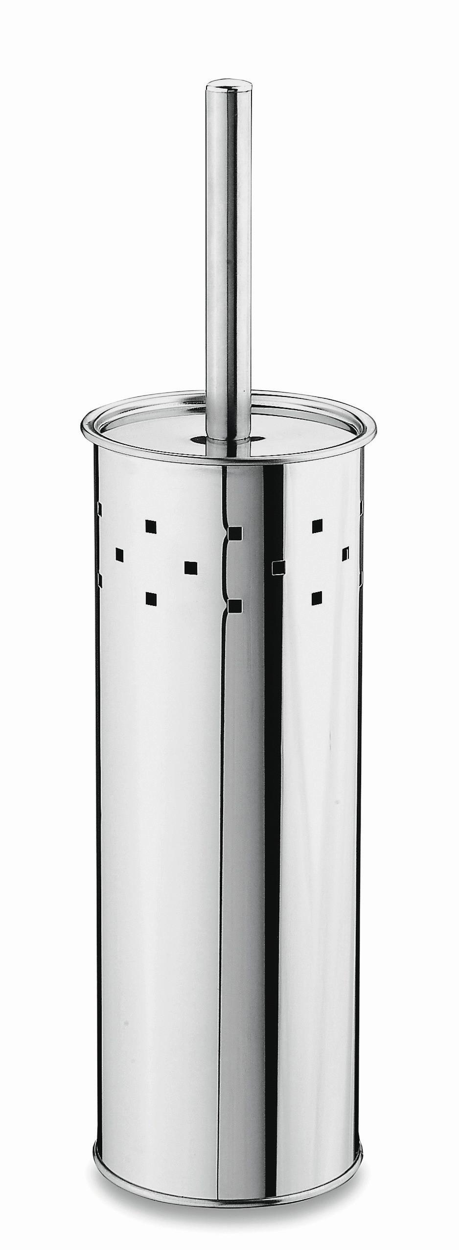 WC-Bürstengarnitur Bürstl in Edelstahlfarben - Edelstahlfarben, Kunststoff/Metall (9,5/39/9,5cm) - Mömax