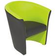 Fotelj Rainbow - črna/zelena, Moderno, umetna masa (69/76/59cm) - Mömax modern living Fotelj Rainbow - črna/zelena, Moderno, umetna masa (69/76/59cm) - Mömax modern living