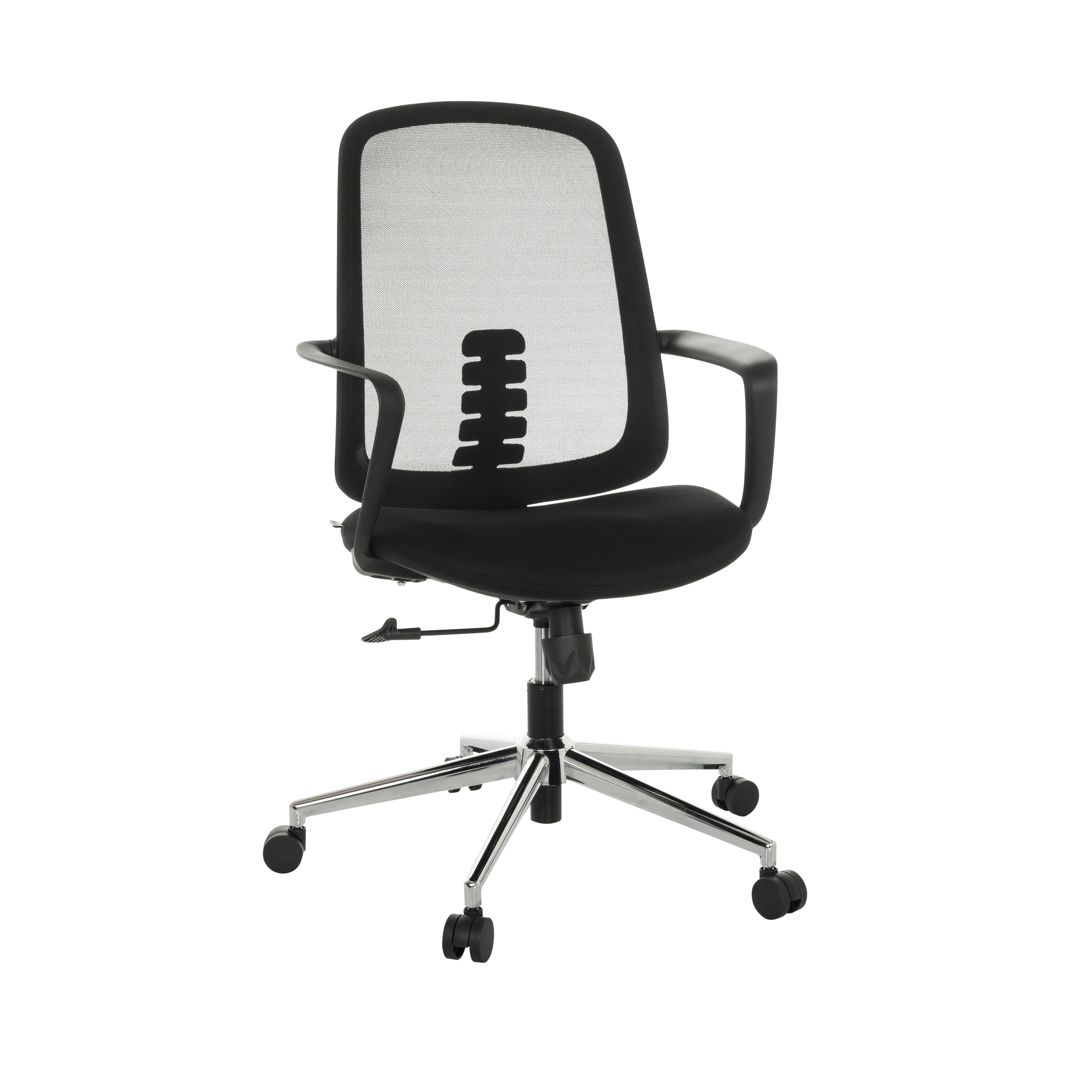 Pisarniški Stol Sediolo B, Črna - črna, Basics, kovina/umetna masa (63/100-108/63cm) - MID.YOU