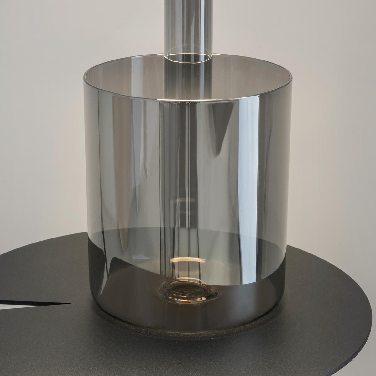 AKKU-TISCHLEUCHTE AI COLLABORATION - Transparent/Schwarz, Design, Glas/Metall (12/34,8cm) - MAYTONI