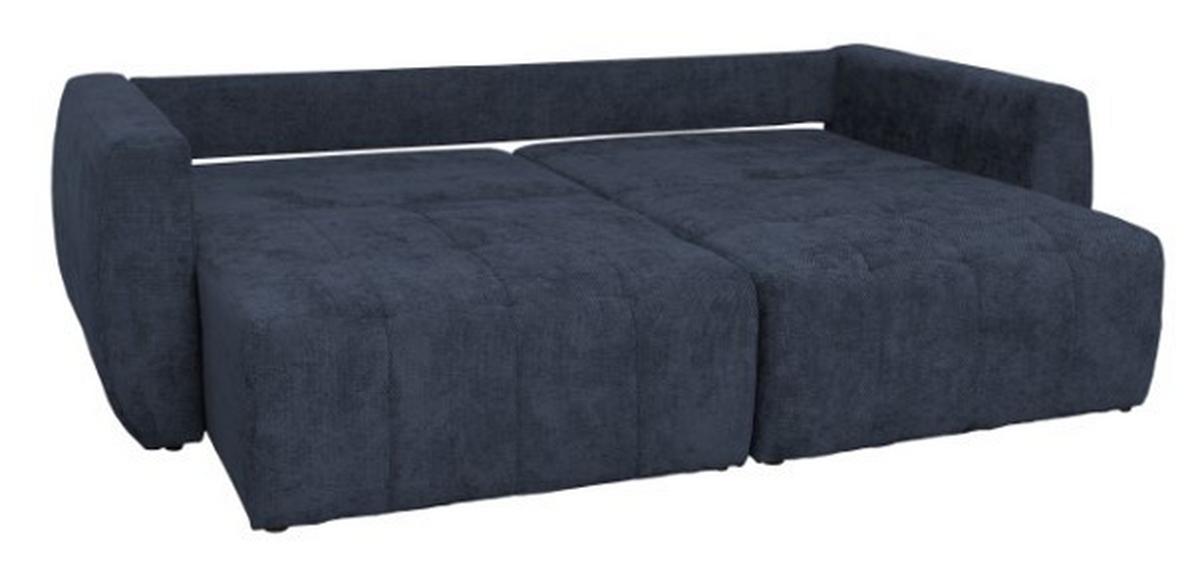 Canapea extensibila BALI - albastru închis/gri, Modern, lemn/textil (245/74-90/104cm) - Luca Bessoni