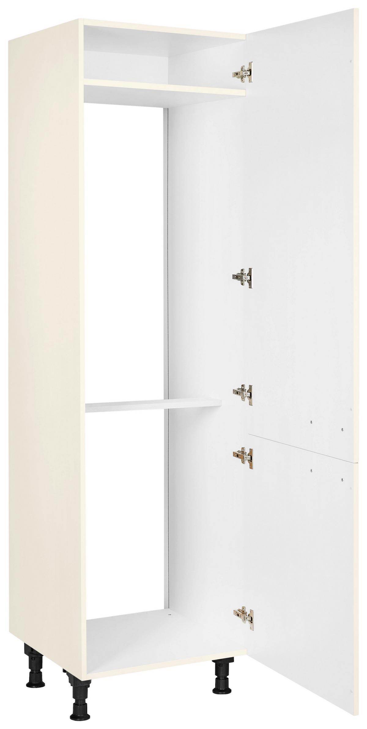 Geräteumbauschrank Touch Magnolie - Edelstahlfarben/Magnolie, MODERN, Holzwerkstoff/Metall (60/216,6/58cm) - Nobilia
