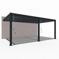 Pavillon Deluxe Plus ca. 400x255x600 cm Anthrazit - Anthrazit, Basics, Metall (600/255/400cm) - Gardenson