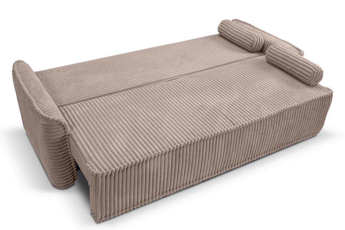 Schlafsofa Grubs Graubeige - Greige/Schwarz, Basics, Holz/Kunststoff (225/96/93cm) - MID.YOU