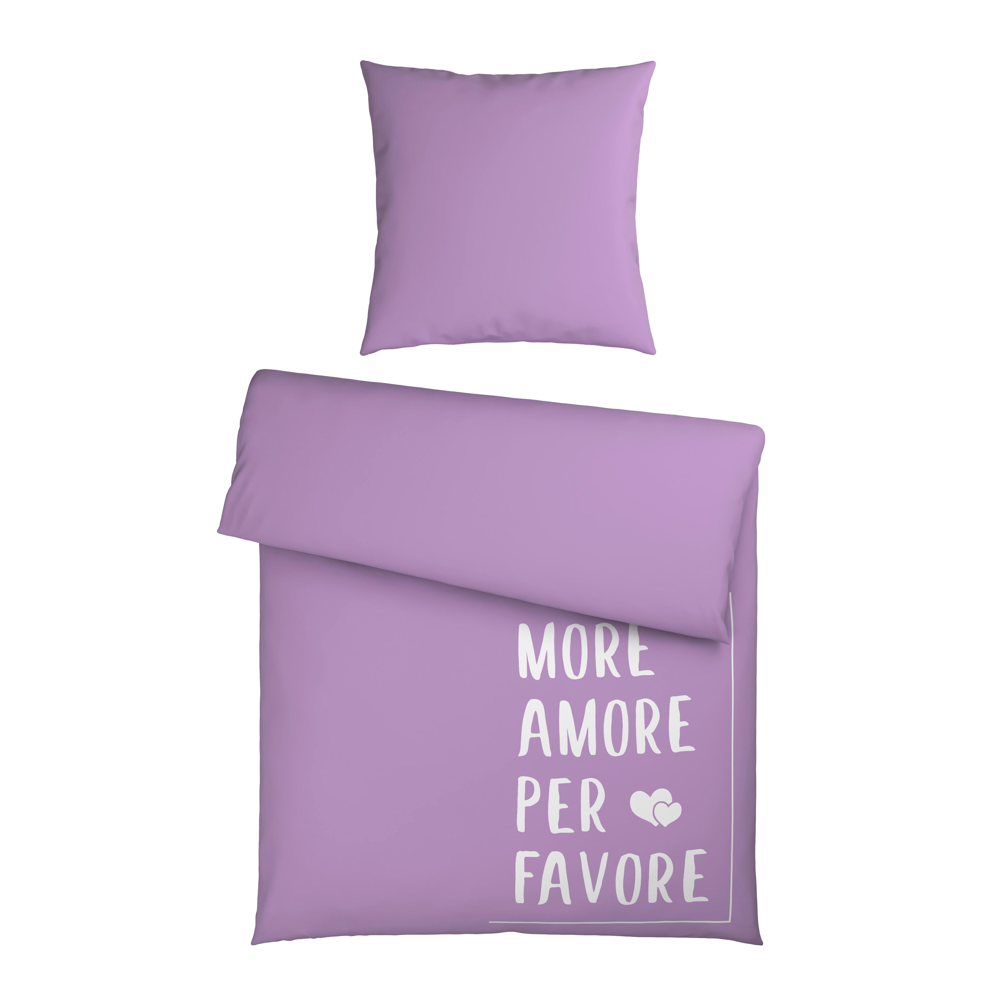 Bettwäsche More Amore Flieder ca. 135x200cm - Flieder, Textil (135/200cm) - Mömax