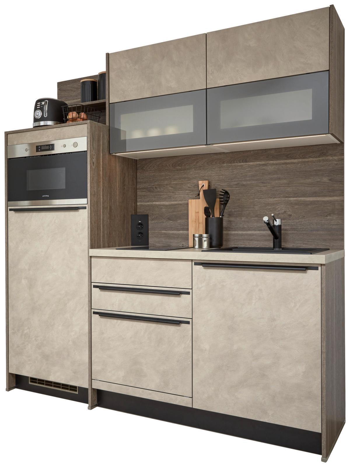 Küchenblock Base inkl. 3 E-Geräte - MODERN, Holzwerkstoff (185cm) - Express