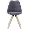 STOL LILLY 2 -BASED- - antracit/naturfärgad, Modern, trä/textil (49/85/57cm) - Based