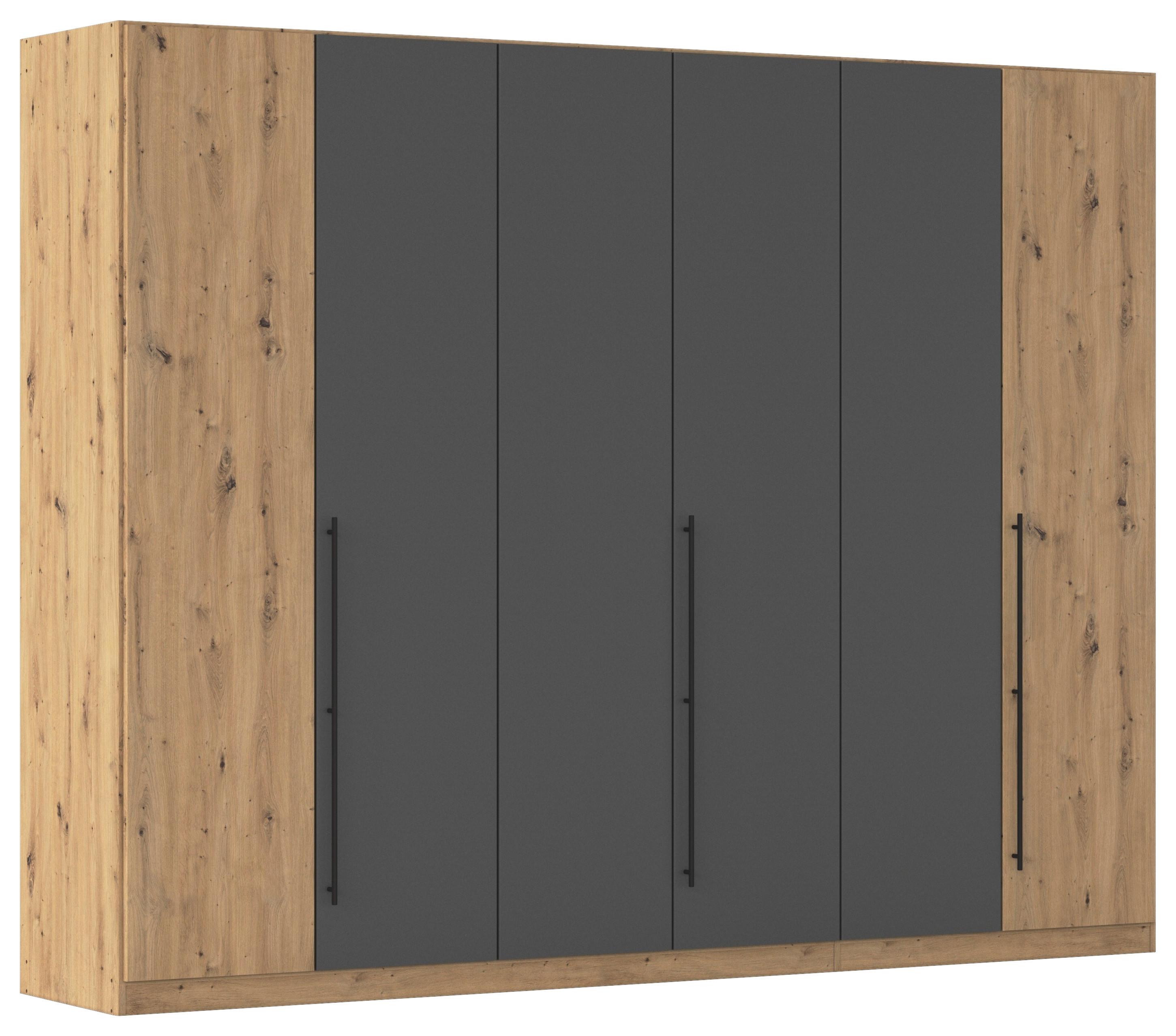 Kleiderschrank Safari Grau/Eiche Dekor - Eiche Artisan/Grau, KONVENTIONELL, Holzwerkstoff/Metall (271/210/54cm) - Based