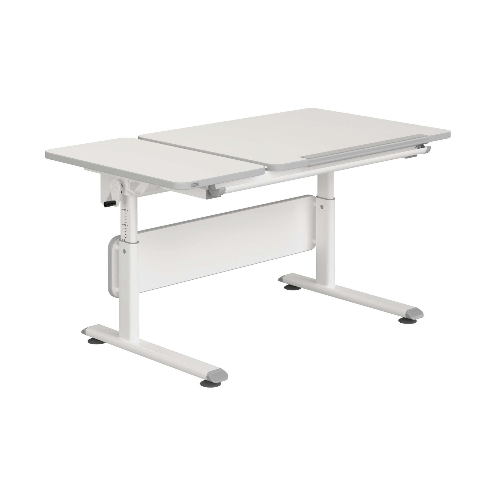 BIURKO MŁODZIEŻOWE DIEGO 130 GT - biały, Basics, materiał drewnopochodny/tworzywo sztuczne (130/70/53-79cm) - Paidi