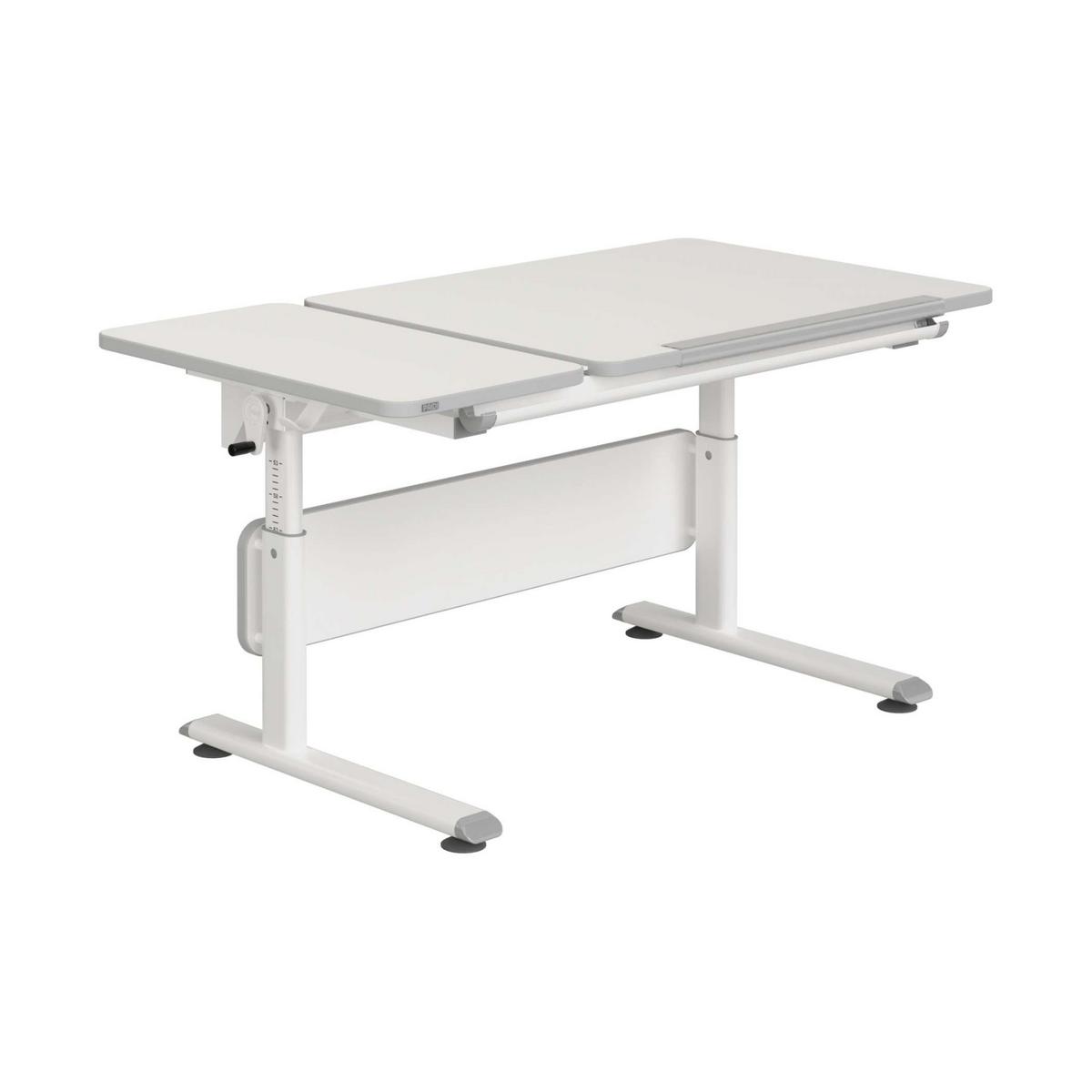BIURKO MŁODZIEŻOWE DIEGO 130 GT - biały, Basics, materiał drewnopochodny/tworzywo sztuczne (130/70/53-79cm) - Paidi