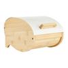 Brotbox Svea - S Naturfarben/Weiß - Naturfarben/Weiß, MODERN, Holz/Metall (25/20/15,5cm) - Mömax