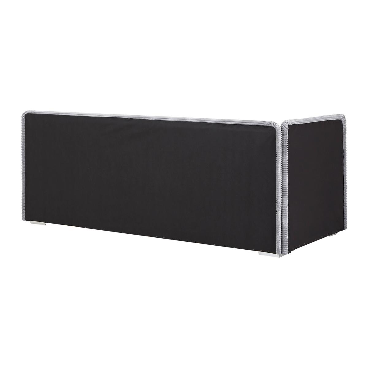 Bett Remi Hellgrau ca. 90x200cm - Chromfarben/Hellgrau, KONVENTIONELL, Holz/Kunststoff (90/200cm) - Mömax