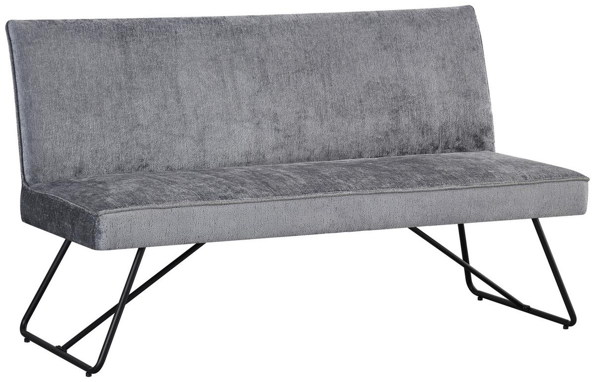 Ülőpad Cora 2 - fekete/sötétszürke, Modern, textil/fém (160/90/65cm) - Mömax