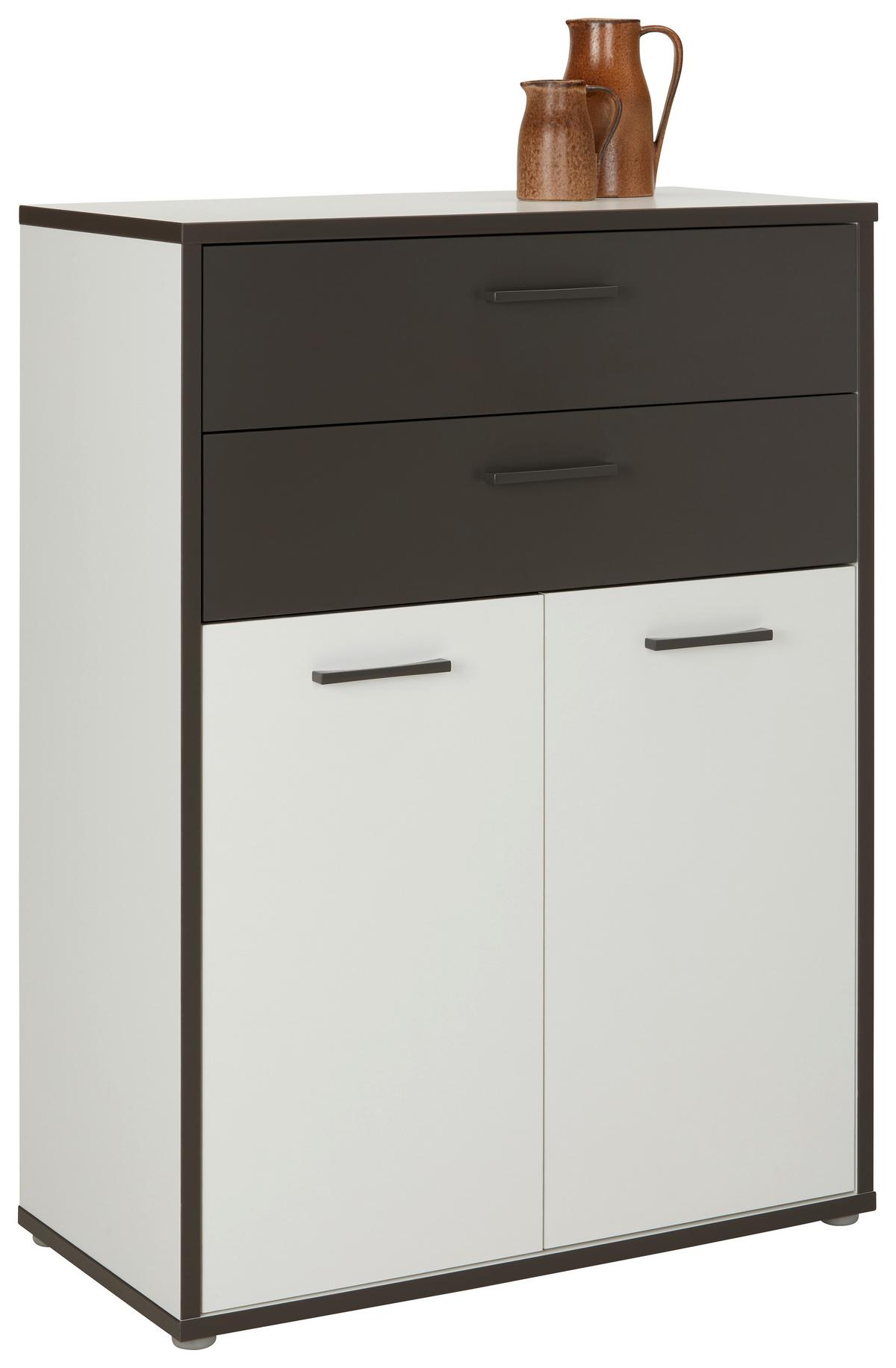 Regalkombination in Grau/Weiss - Weiss/Grau, Modern, Holzwerkstoff/Kunststoff (84,5/115,1/41,5cm) - Mömax