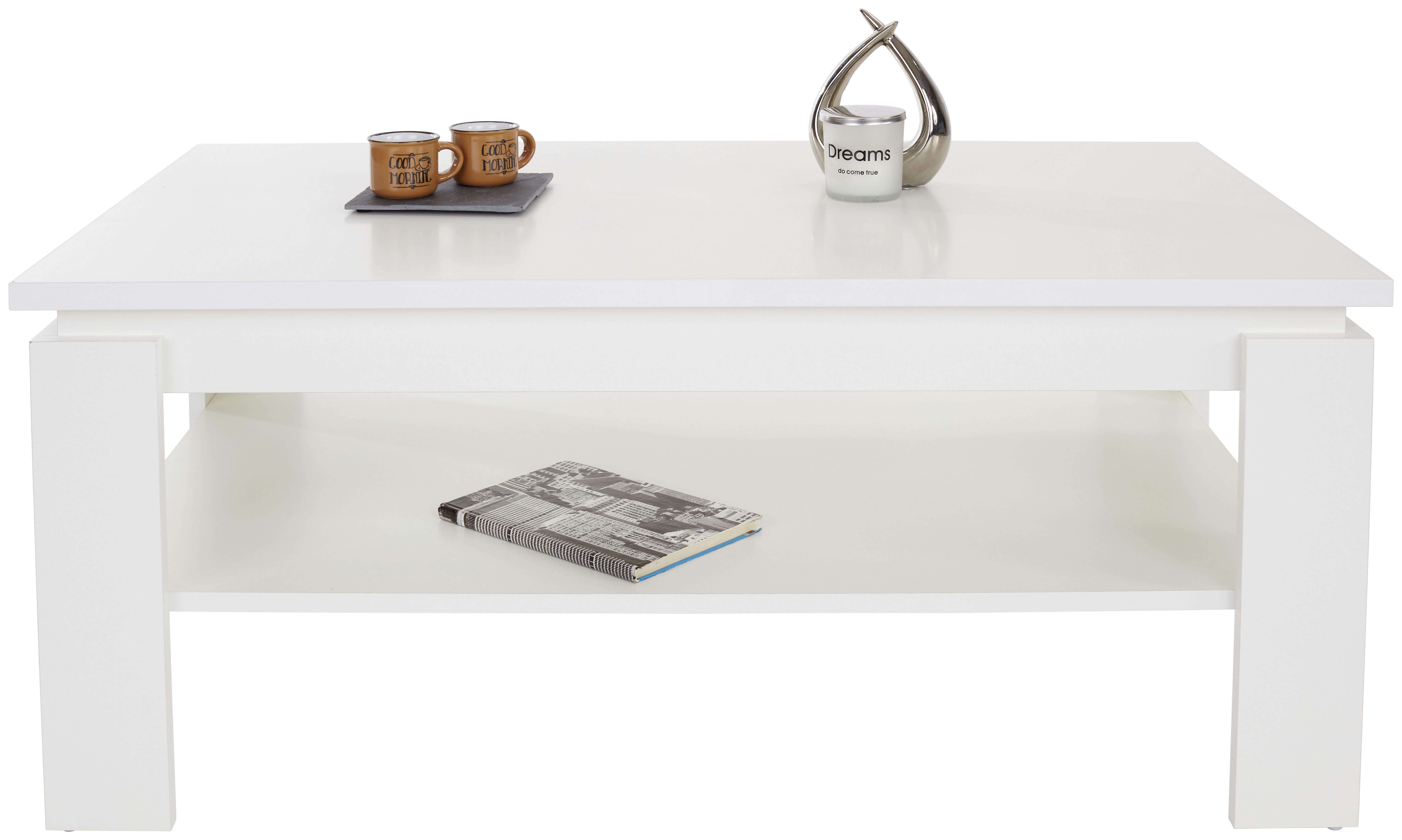 Măsuță de canapea Nizza 2 - alb, Modern, material pe bază de lemn (100/45/60cm) - Modern Living
