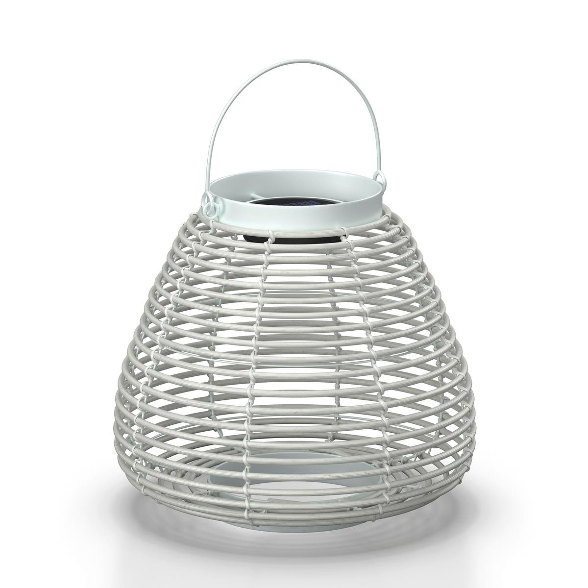 Solarleuchte Anina Weiß Metall/Kunststoff - Weiß, MODERN, Kunststoff/Metall (31/29/31cm) - Bessagi Garden