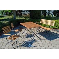 Vrtna Garnitura Lindau, Akacija - antracit/barve akacije, Basics, kovina/les (120/75/80cm) - Gardenson