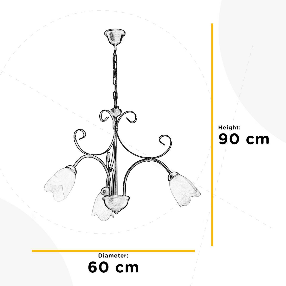 Csillár 4623/3 Odino - barna, Konventionell, fém (60/60/80cm)
