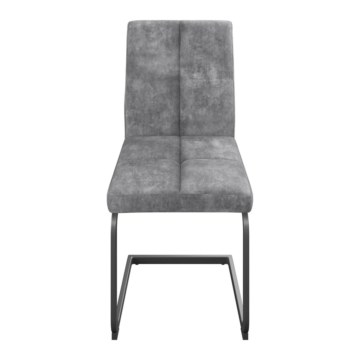 Nihajni Stol Milos, Siva - siva/črna, Moderno, kovina/tekstil (45/93/61cm)