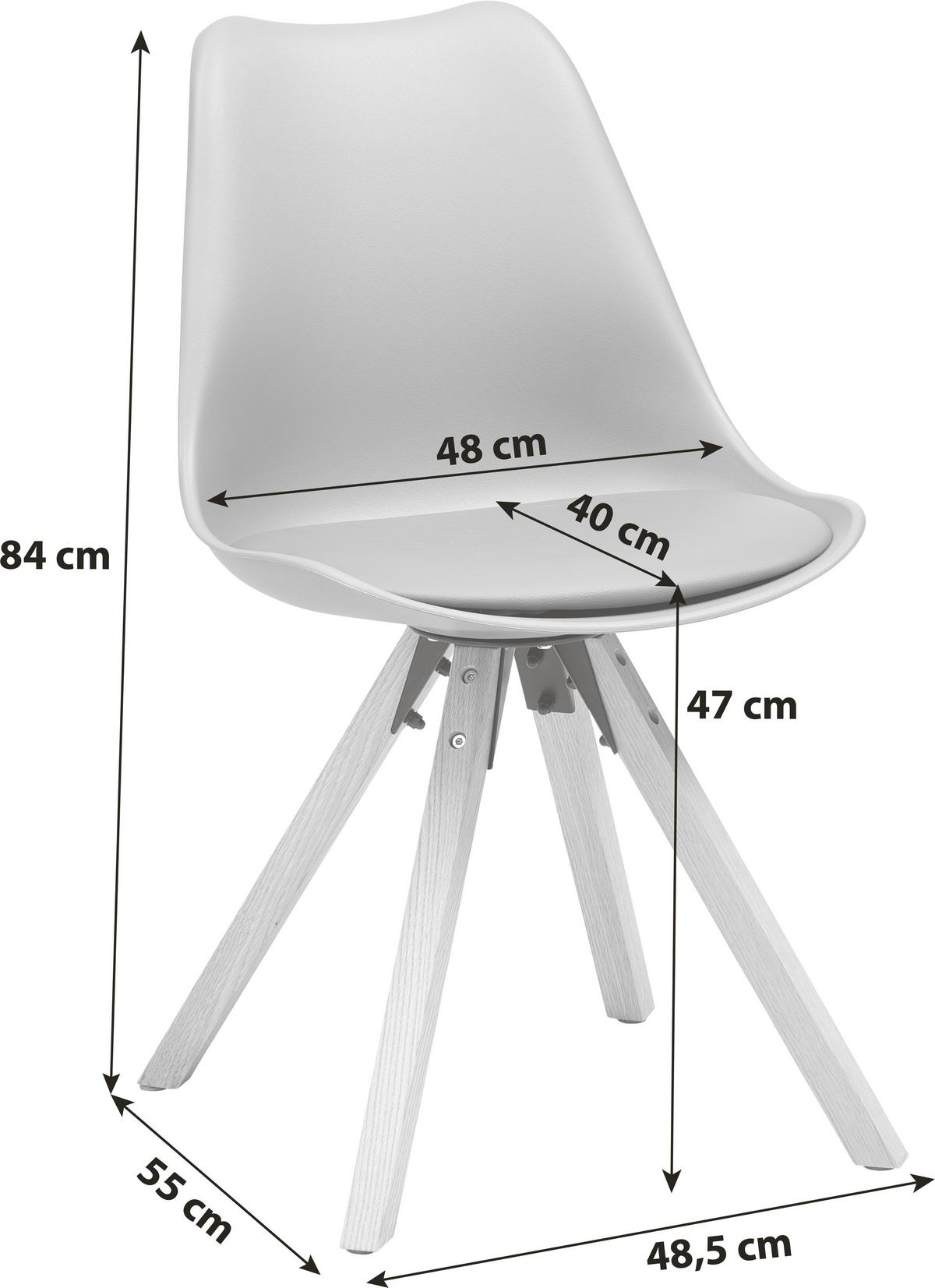 KRZESŁO VILNIUS - kolor naturalny/czarny, Lifestyle, tworzywo sztuczne/drewno (48,5/84/55cm) - MID.YOU