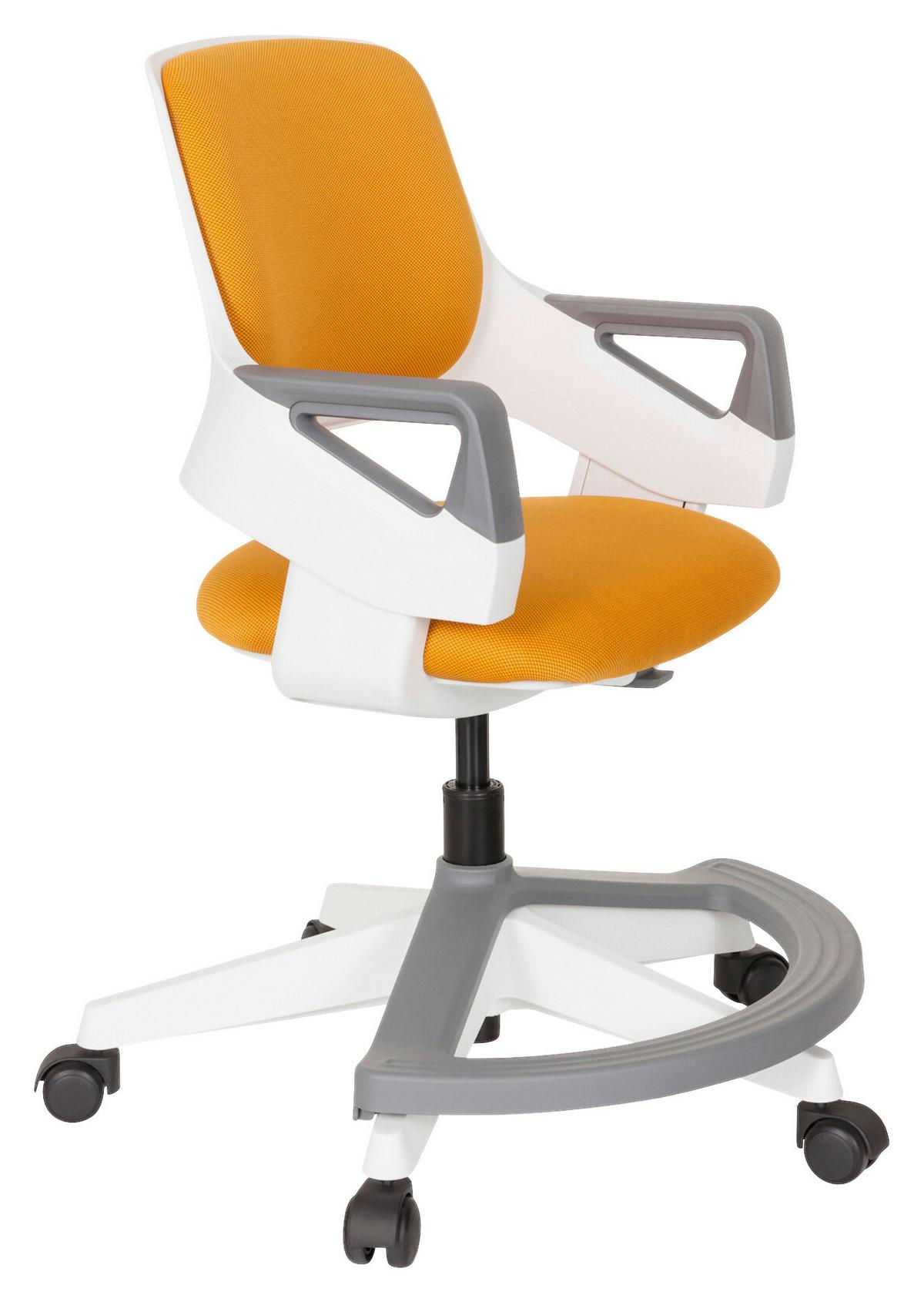 Jugenddrehstuhl Kid Flex ca. 53x80-93x60 cm Orange - Orange/Weiß, Basics, Kunststoff (53/80-93/60cm) - MID.YOU