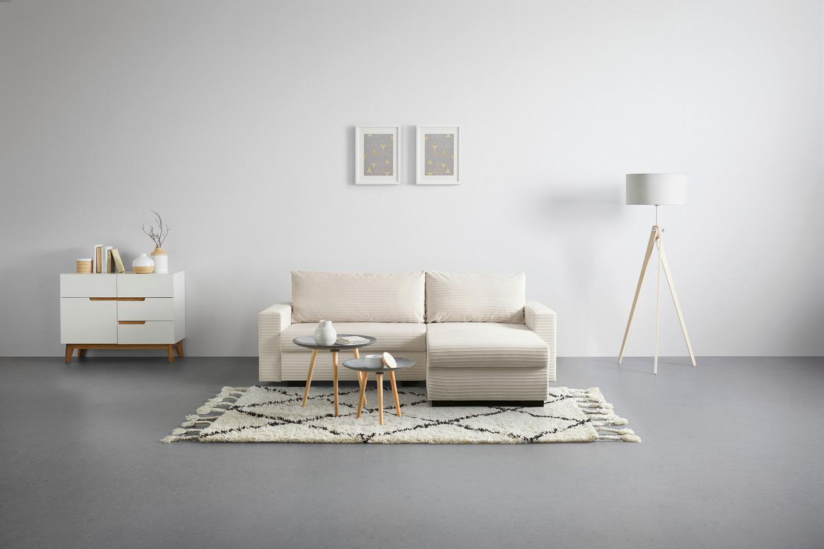 Kutna Garnitura Geneve - bež/crna, Konvencionalno, tekstil/plastika (225/86/167cm) - Mömax