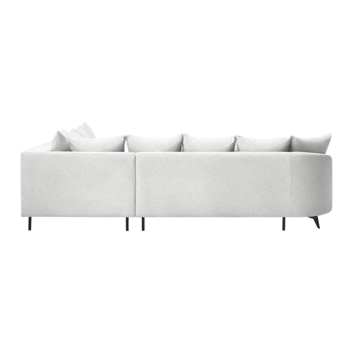 Ecksofa Axel Creme - Creme/Schwarz, MODERN, Textil/Metall (291/87/250cm) - Mömax