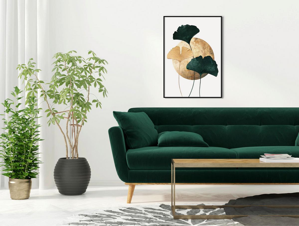 Tablou cu ramă Elena cca. 50x70 cm - auriu/verde, Modern, hârtie/material pe bază de lemn (50/70cm) - Mömax