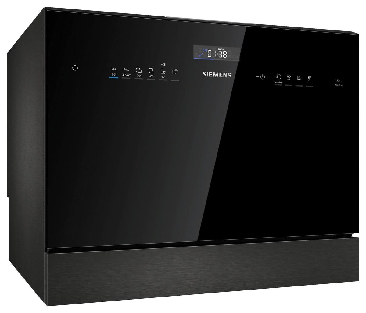 Geschirrspüler SK25IB00TE Schwarz - Schwarz, Natur, Metall (55,1/45/50cm) - Siemens