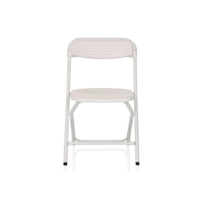Zložljiv Stol Tudela Xxl Pro W, Bela - bela, Moderno, kovina/umetna masa (51/80/52cm) - MID.YOU