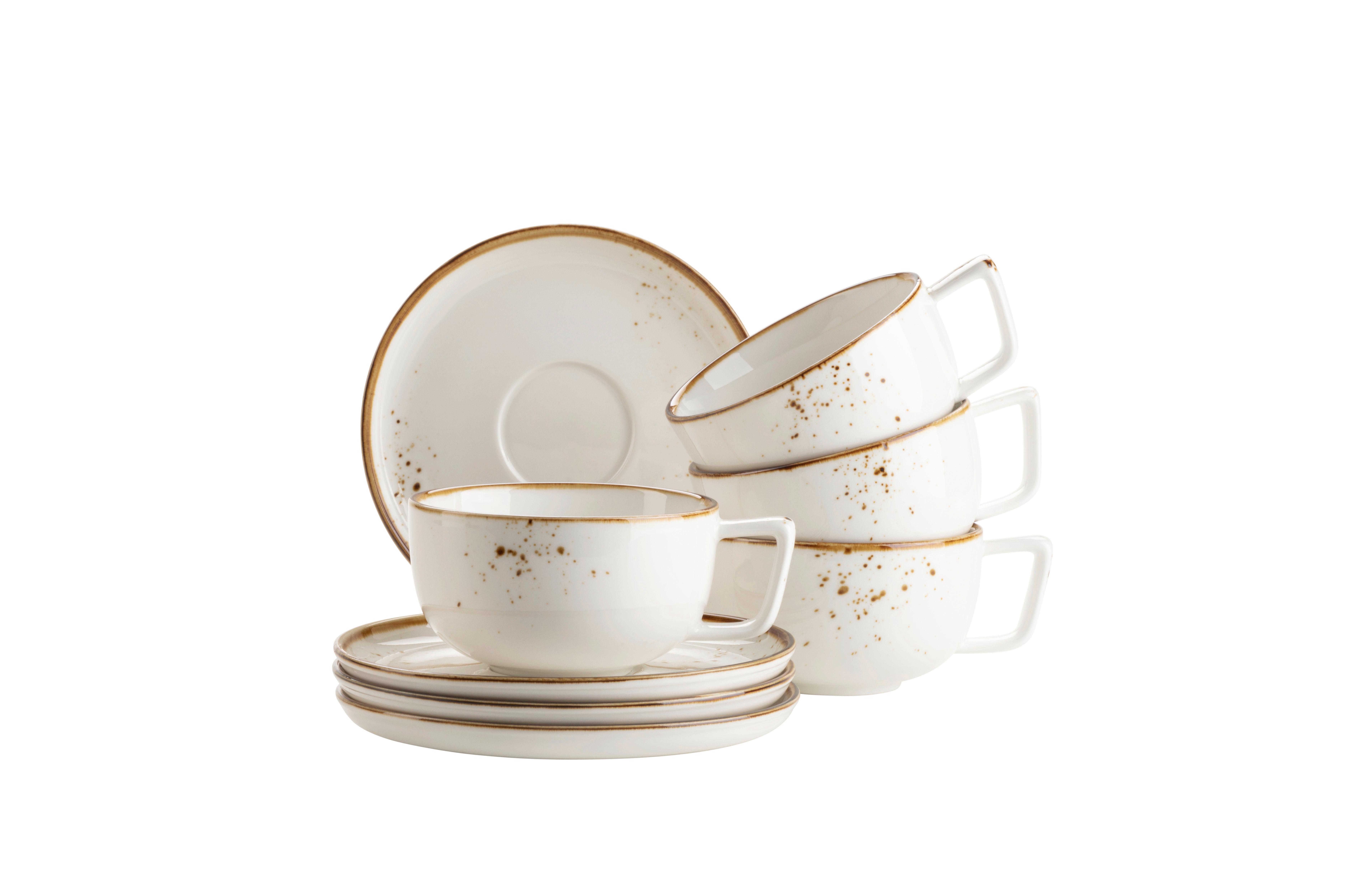 TASSENSET PINTAR - Weiss/Braun, Basics, Keramik - Mäser