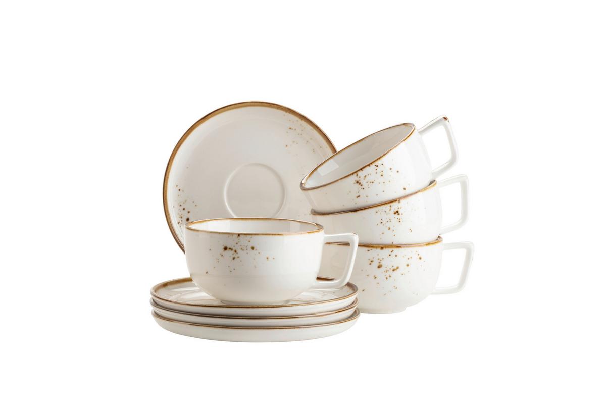 TASSENSET PINTAR - Weiss/Braun, Basics, Keramik - Mäser