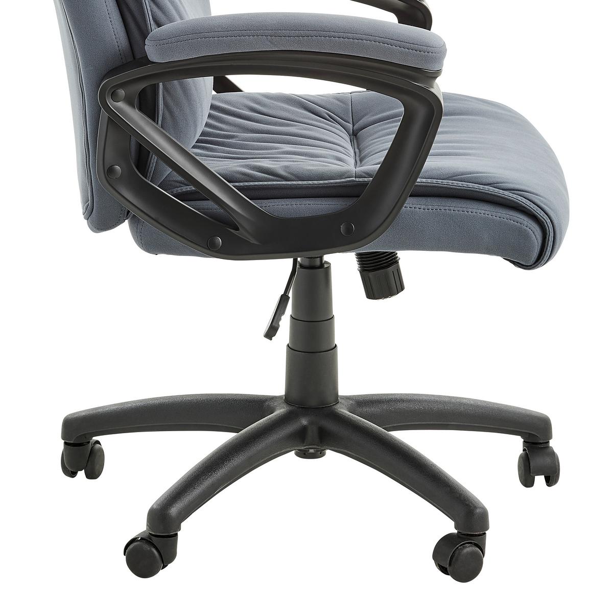 FOTEL SZEFA COZY - czarny/szary, Konventionell, tworzywo sztuczne/metal (64/109-117/73cm) - Venda