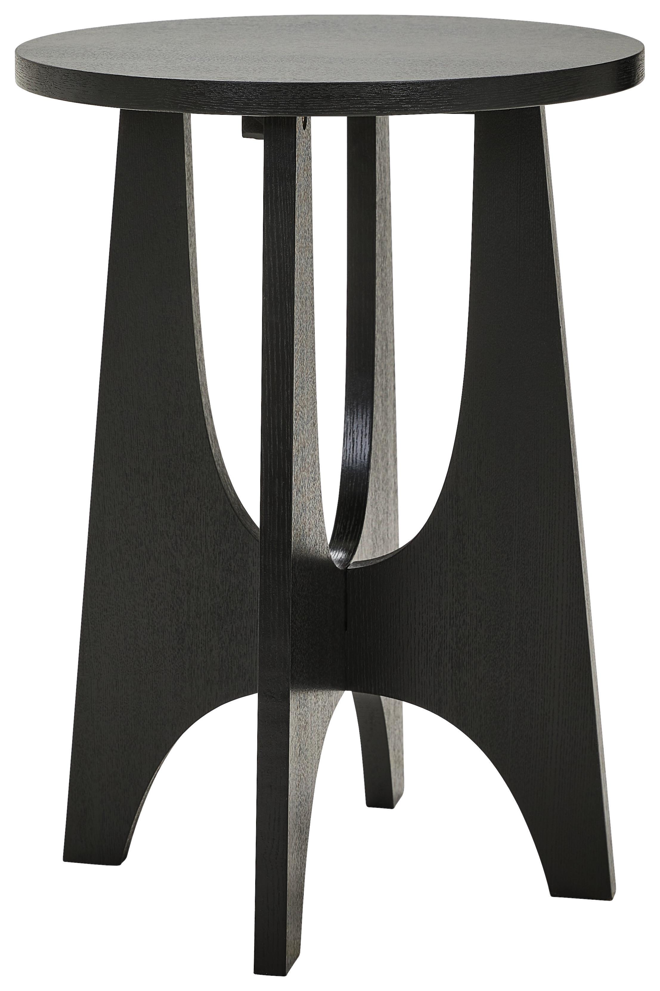 STOLIK BOCZNY LEON - czarny, Trend, materiał drewnopochodny (40/40/55cm) - Xora