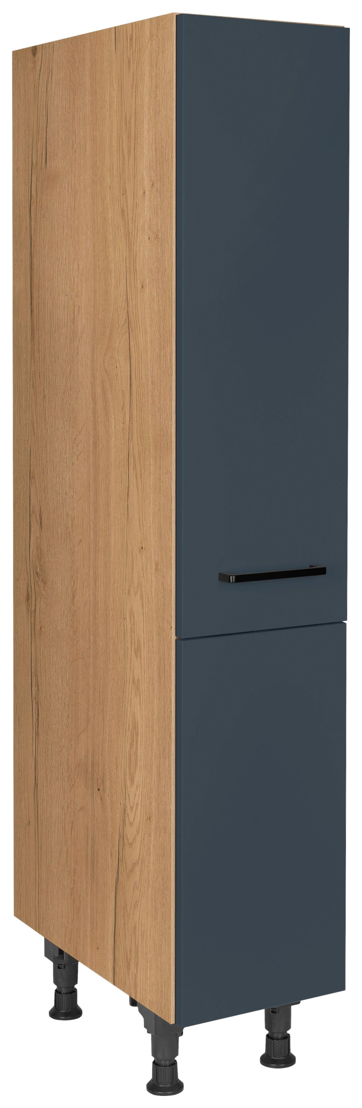 Apothekerschrank Easytouch Blau - Blau/Eichefarben, MODERN, Holzwerkstoff/Metall (30/168/58cm) - Nobilia