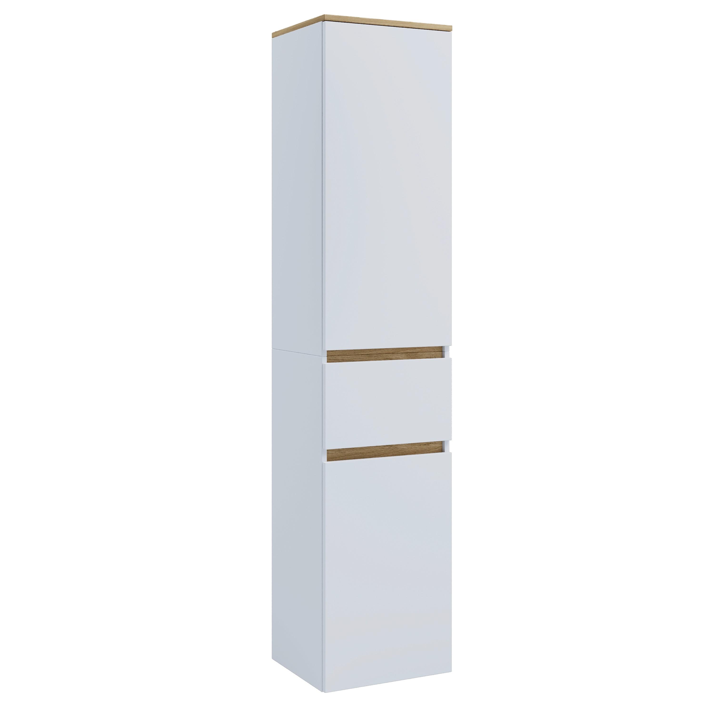 Hochschrank Cosila - Honigeiche/Weiss, Trend, Holzwerkstoff (40/180/35cm) - MID.YOU