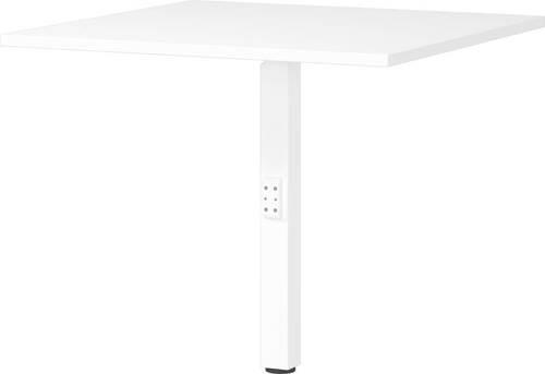 Schreibtisch Ribera in Weiß - Weiß, MODERN, Holzwerkstoff/Metall (80/71-91/80cm) - Premium Living