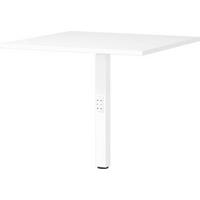 Schreibtisch Ribera in Weiß - Weiß, MODERN, Holzwerkstoff/Metall (80/71-91/80cm) - Premium Living