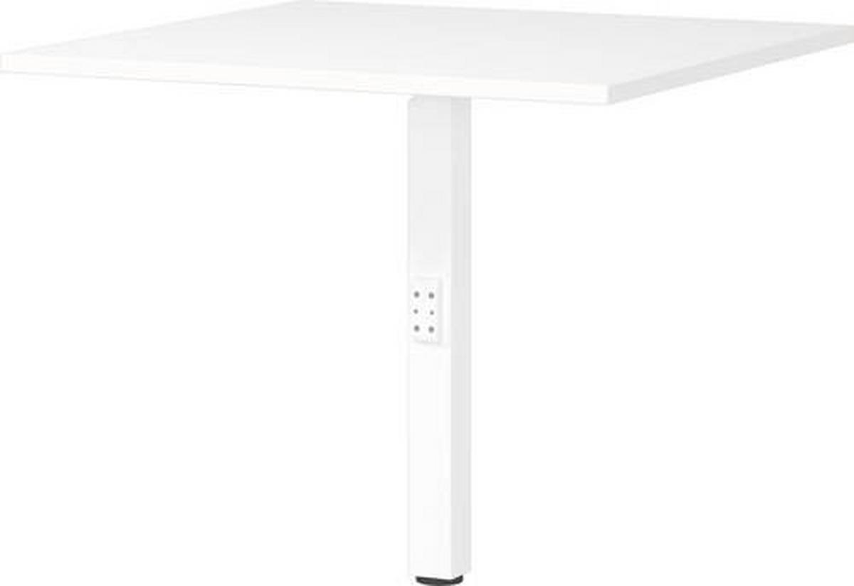 Schreibtisch Ribera in Weiß - Weiß, MODERN, Holzwerkstoff/Metall (80/71-91/80cm) - Premium Living