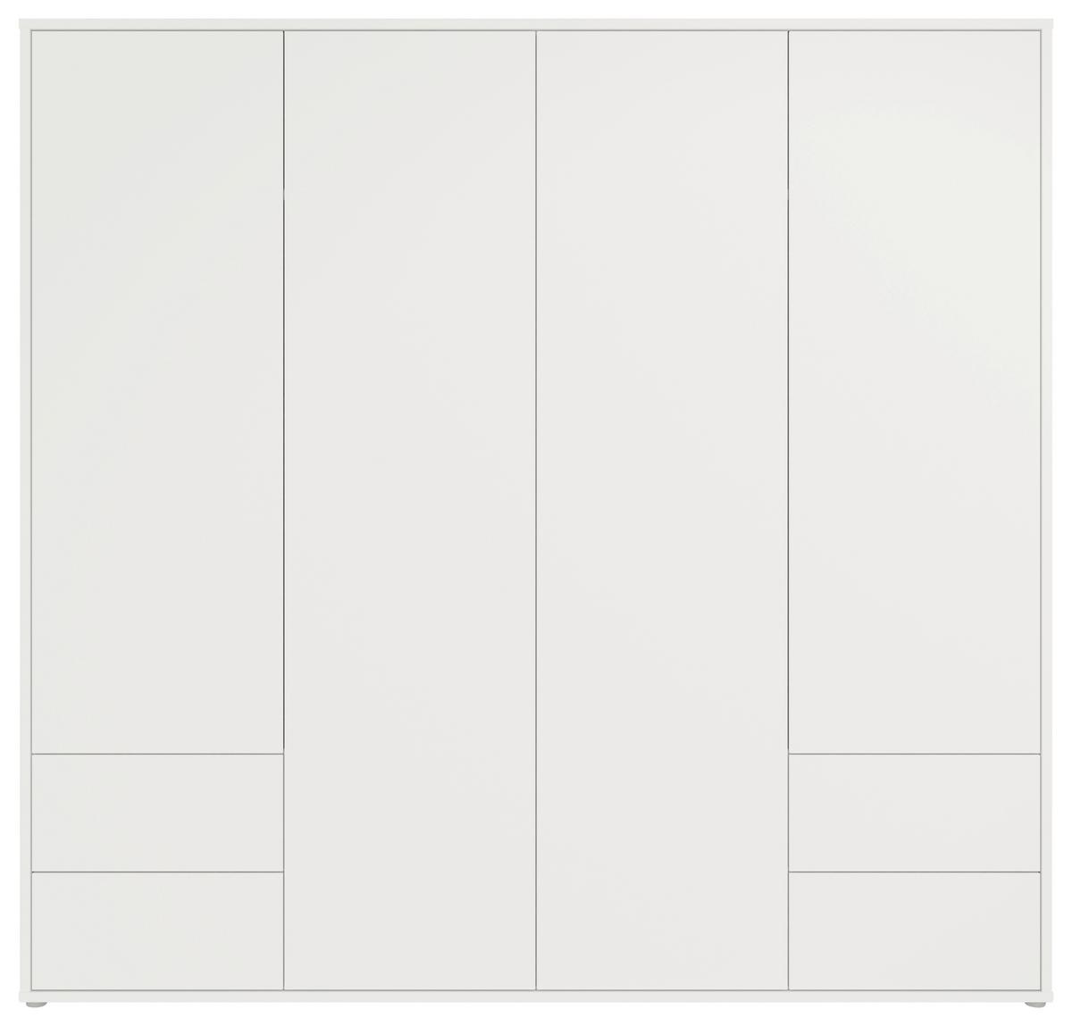 Omara S Klasičnimi Vrati Alice, Bela - bela, Trend, leseni material (224/214/60cm) - Carryhome