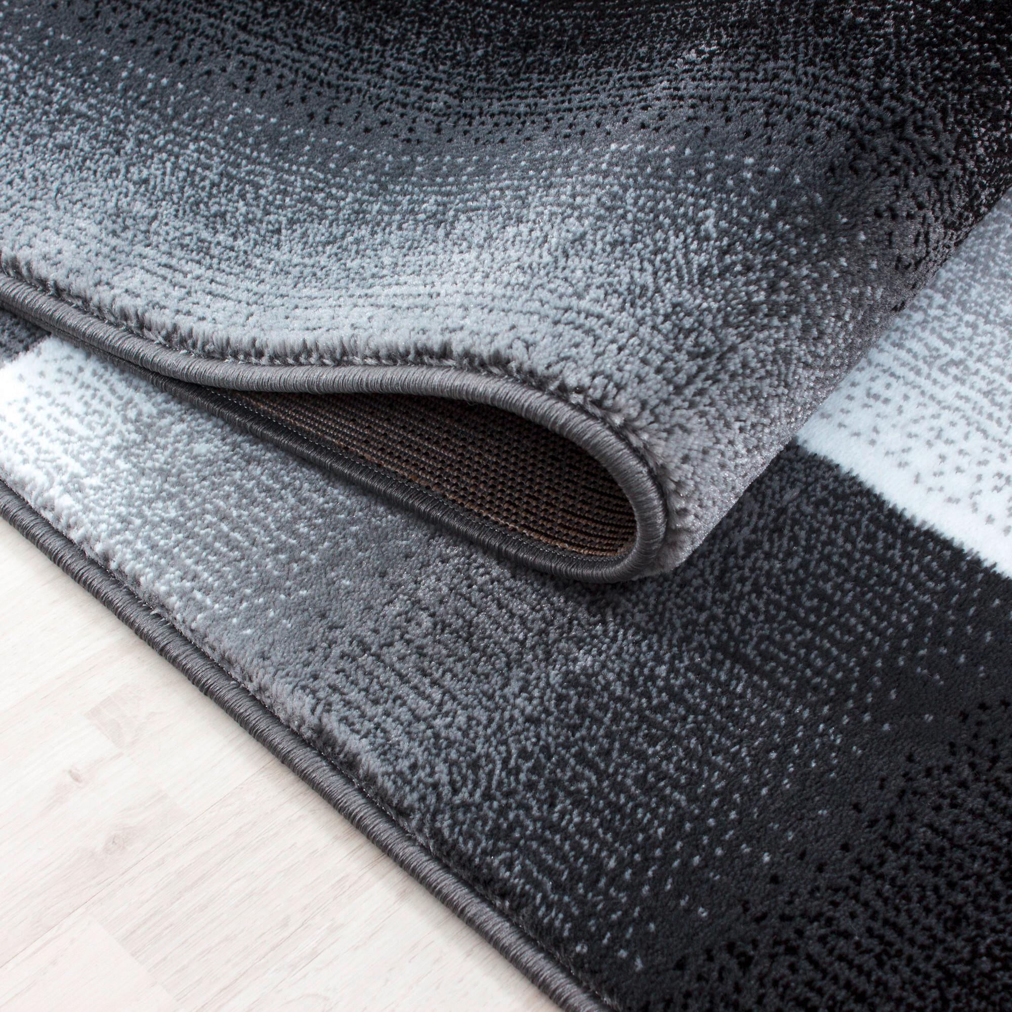Ravno Tkana Preproga Miami, Črna, 240x340cm - črna, Design, tekstil (240/340cm) - Novel