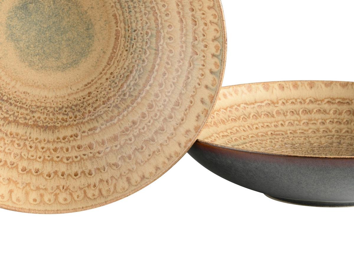 Jedilni Servis Neapel Sand, 12-Delni - rjava/peščene barve, Basics, keramika - Creatable