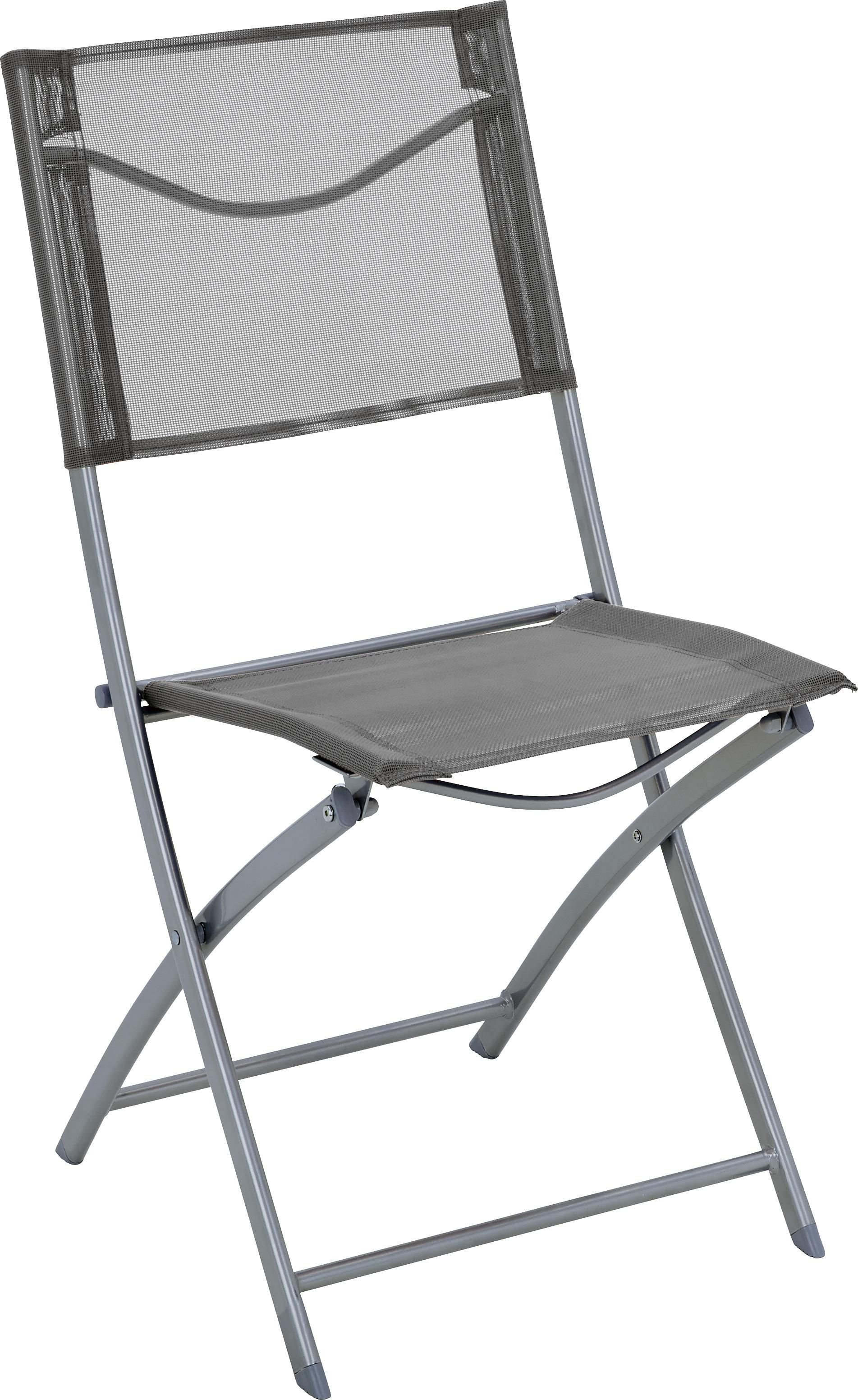 Gartenstuhl Rüdiger in Grau - Anthrazit/Hellgrau, Kunststoff/Textil (43/45/53cm) - Modern Living